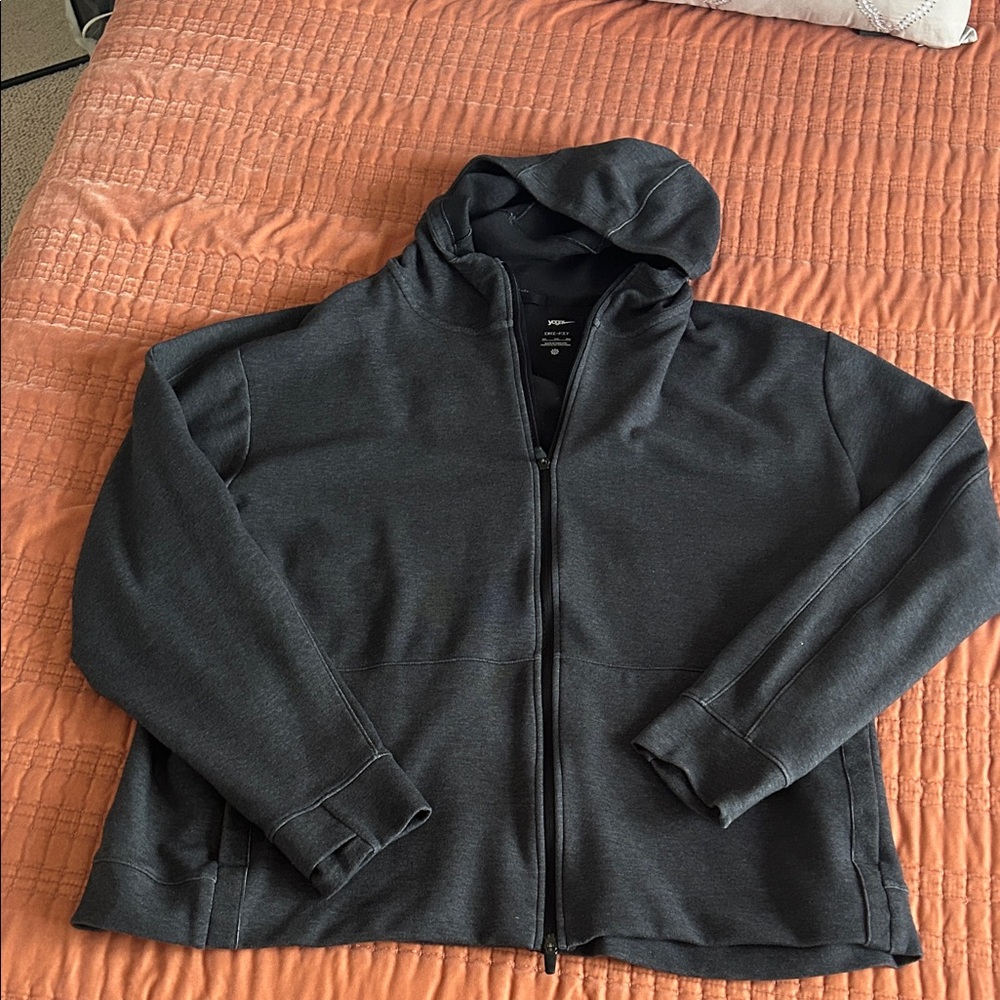 Nike Yoga Men's Dark Charcoal Zip-Up Hoodie